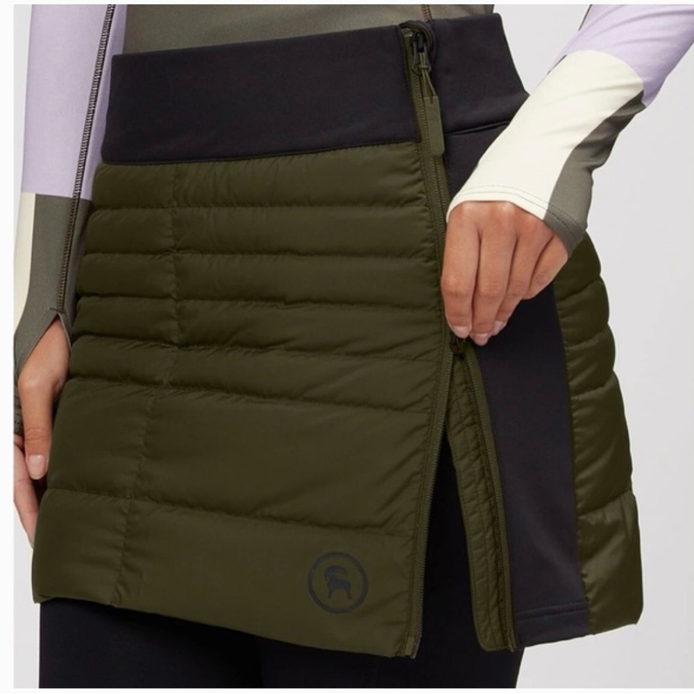 Backcountry Goose Down & Feather lined puffer skirt, medium